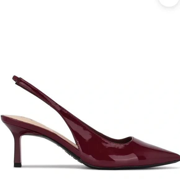 Nine West NWOT Kately 9x9 Slingback Pumps
PLUM PATENT Size  7.5 - Picture 2 of 10